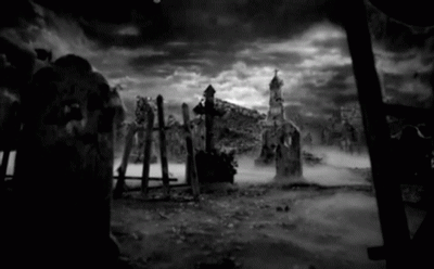 Gif animé gothique cimetière